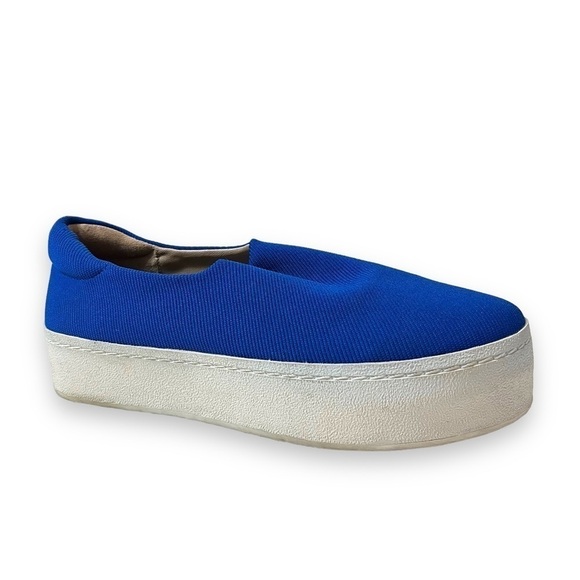 Opening Ceremony Blue Platform Sneakers Size 36 Ribbed Canvas Spice Girls - Picture 1 of 7